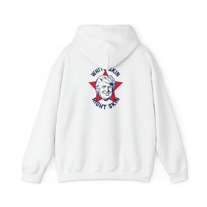 Patriotic Presidential Star Hoodie — Red White Flag Text Design