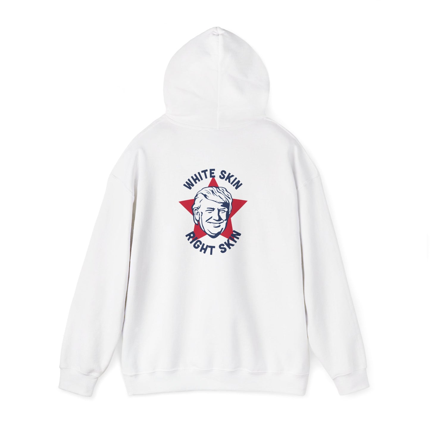 Patriotic Presidential Star Hoodie — Red White Flag Text Design