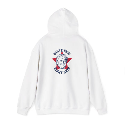 Patriotic Presidential Star Hoodie — Red White Flag Text Design