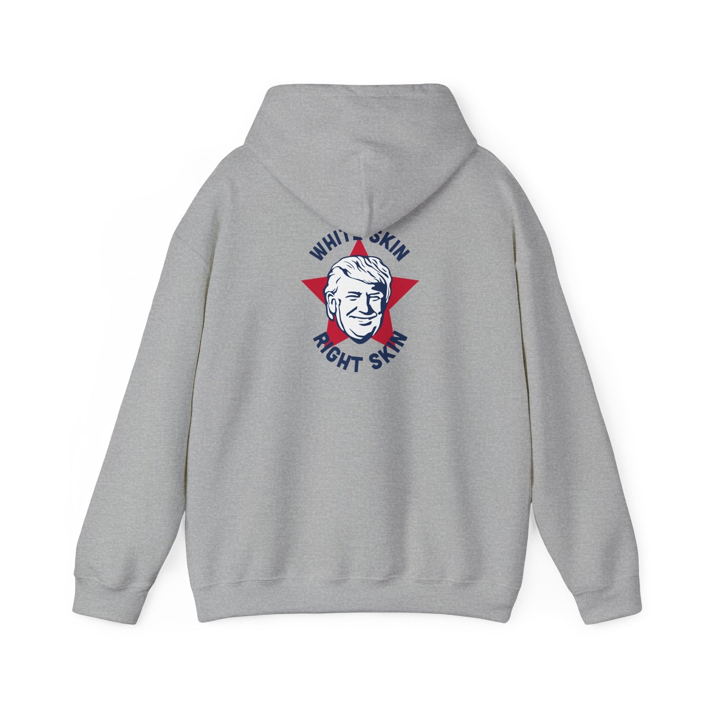 Patriotic Presidential Star Hoodie — Red White Flag Text Design