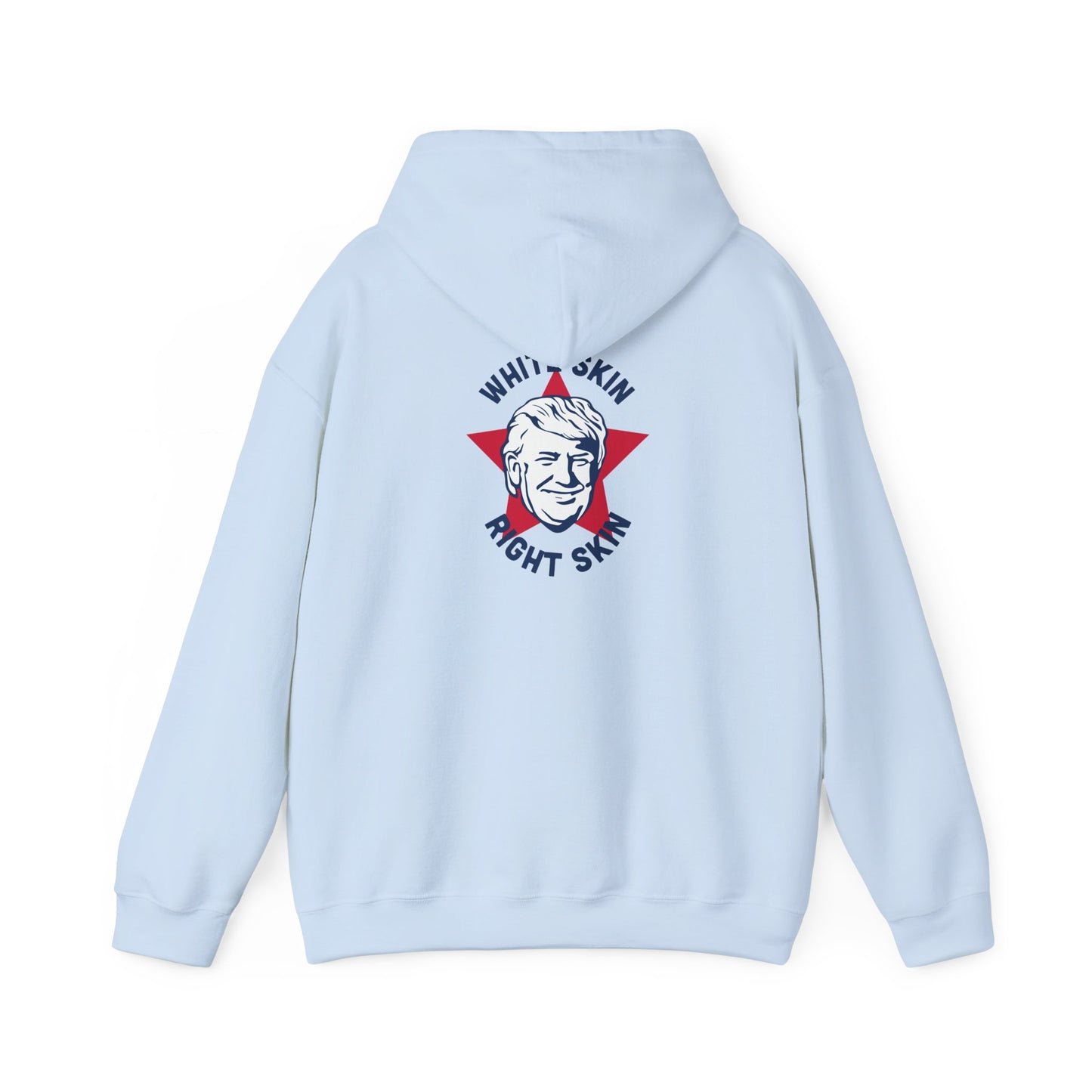 Patriotic Presidential Star Hoodie — Red White Flag Text Design