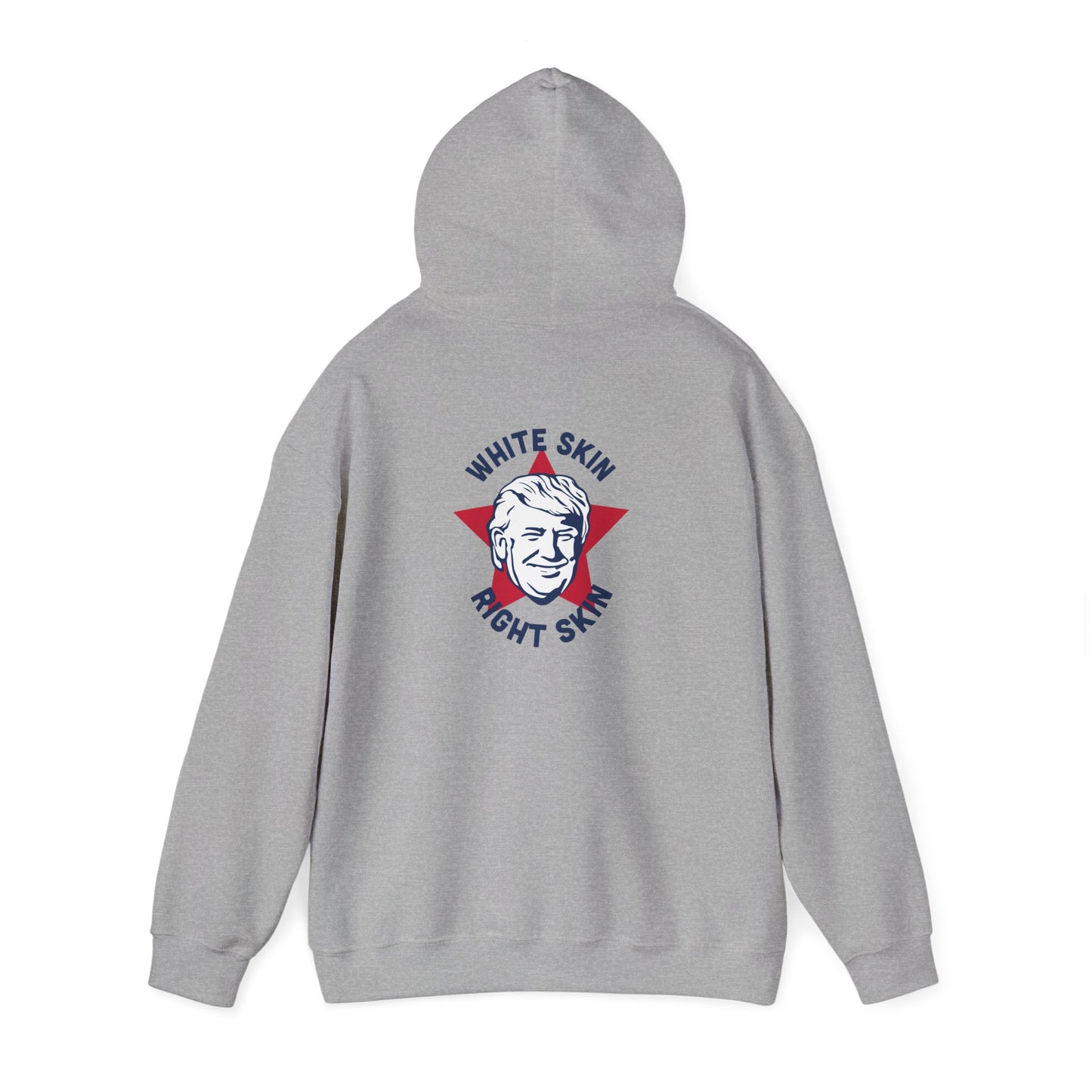 Patriotic Presidential Star Hoodie — Red White Flag Text Design