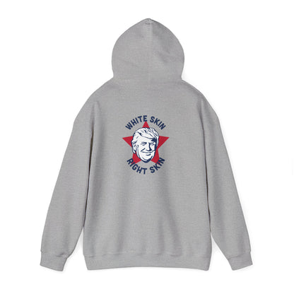 Patriotic Presidential Star Hoodie — Red White Flag Text Design