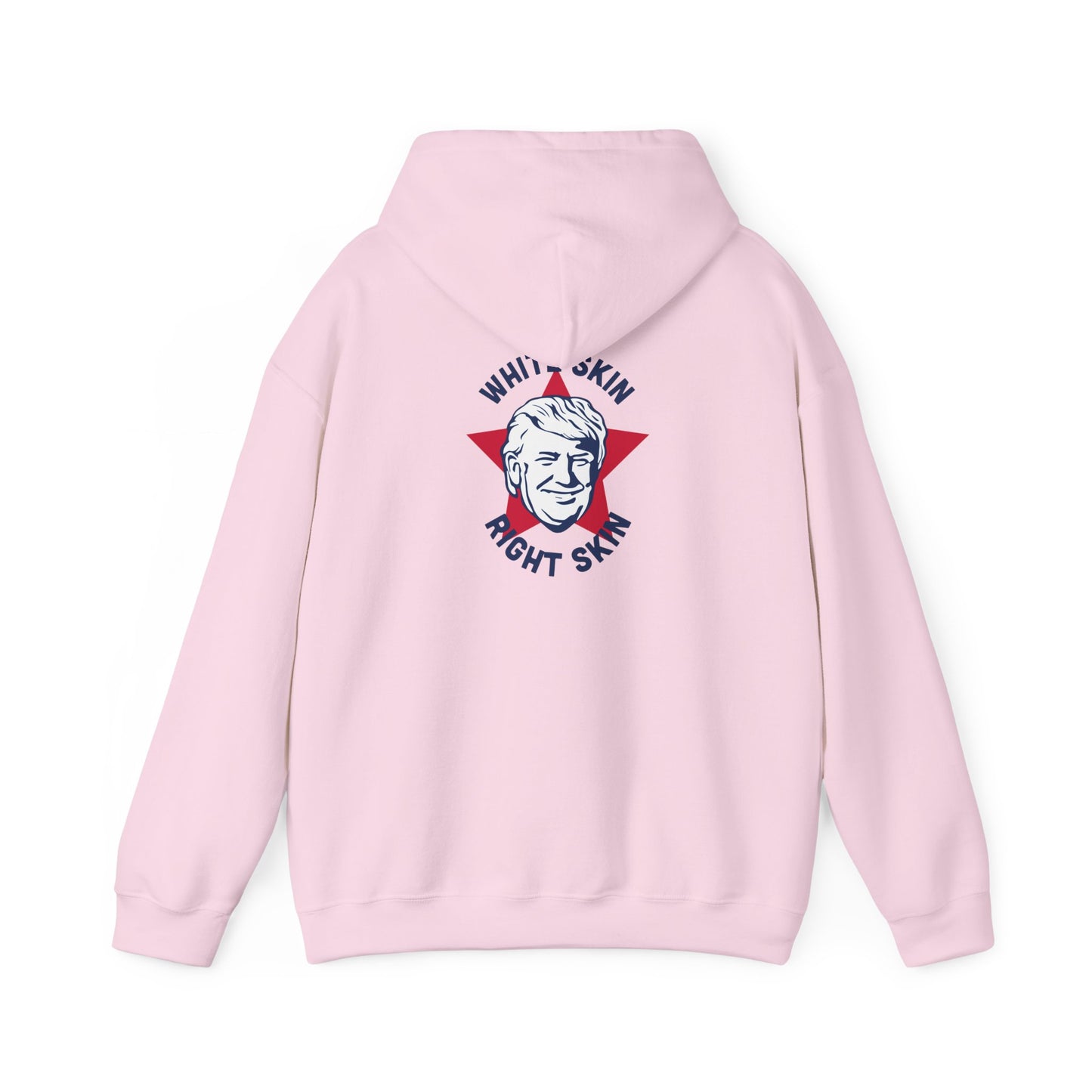 Patriotic Presidential Star Hoodie — Red White Flag Text Design