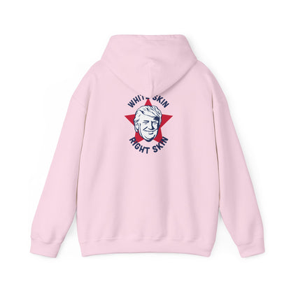 Patriotic Presidential Star Hoodie — Red White Flag Text Design